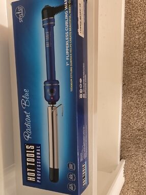 Hot Tools Radiant Blue 1" Flipperless Curling Wand - Blue